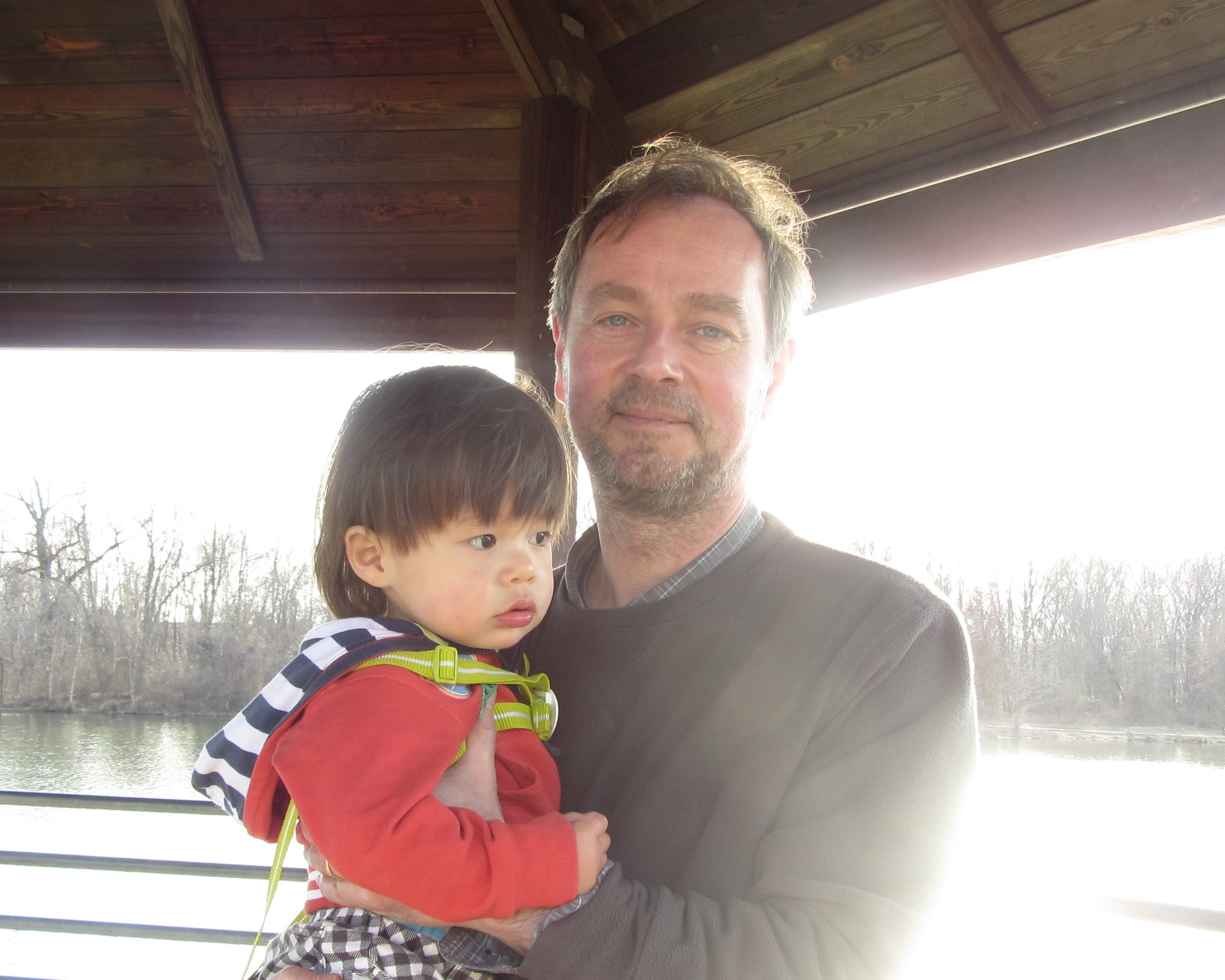 Baiocchi and his son visit lake Artemesia near UMD to watch birds dive, crayfish crossing paths and turtles