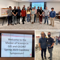 photo collage with the whole group, Aaron Robidoux and Jack Ma, and the name of the event