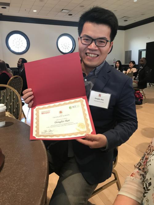 Yuhan Rao won 3MT thesis competition