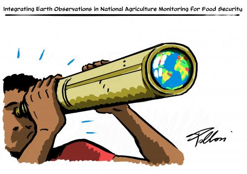 EO for National Ag. Monitoring- Illustration by Lorenzo Palloni
