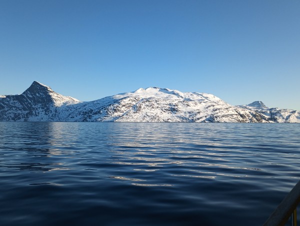 Calm fjord waters near Nuuk, Greenland