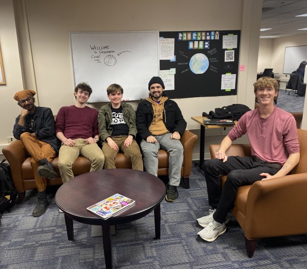 GEOG Club gather in the updated Undergraduate Lounge