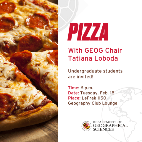 Photo of a pepperoni pizza: Pizza with GEOG Chair