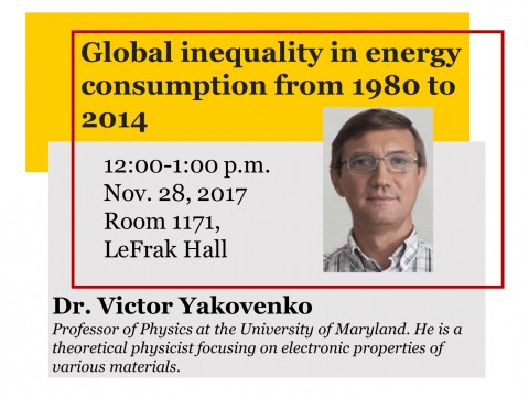 Seminar: Global inequality in energy consumption from 1980 to 2014