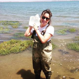 This picture was taken in Bahia San Quintin, Baja Calaliforina. I was helping a former lab-mate with his doctoral research on the extent, productivity, and seasonality of seagrass in that pristine bay.