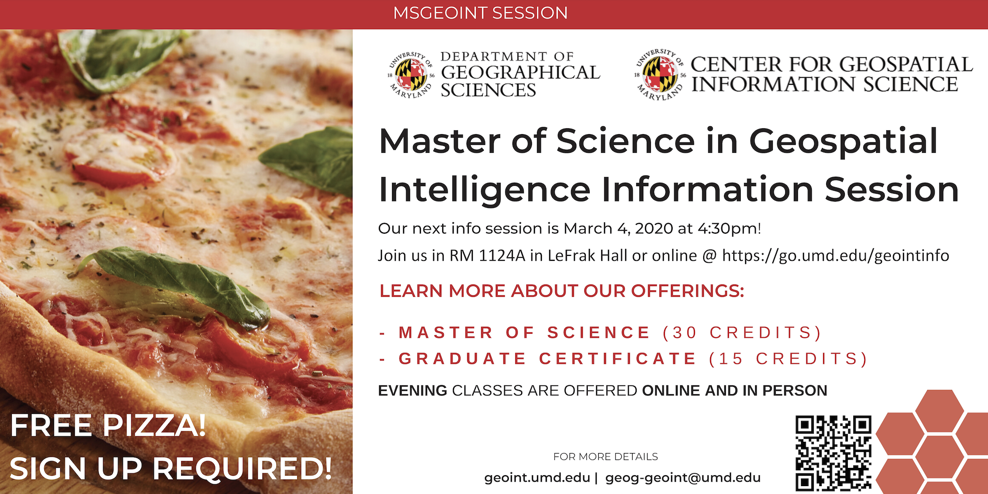 MS GEOINT Info Session Flyer